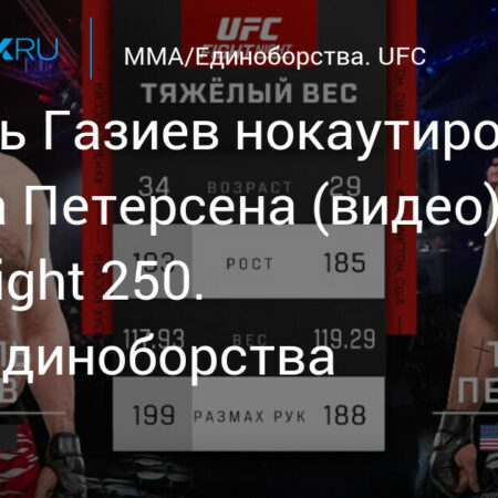 Шамиль Газиев нокаутировал Томаса Петерсена одним ударом на турнире UFC в Саудовской Аравии