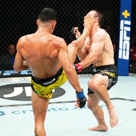 Джек Дженкинс госпитализирован после UFC 312 с травмой горла