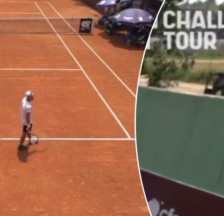 Шокирующий момент: теннисный матч прерван из-за стрельбы и слезоточивого газа рядом с кортом