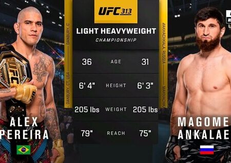 UFC 313: Бойцовский кард, главный бой Перейра vs. Анкалаев