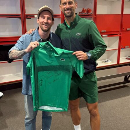 Новак Джокович получил наставление от сына Лионеля Месси после победы в полуфинале Miami Open