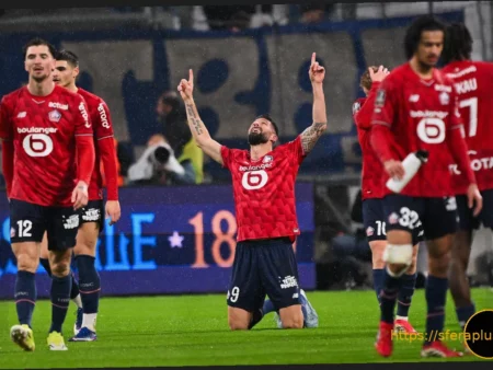 Лига 1: «Лилль» и Жиру наносят поражение «Марселю», «Париж ФК» вздыхает с облегчением, «Ренн» спотыкается о «Метц»