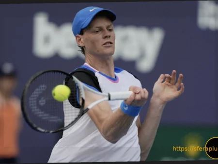 Янник Синнер вышел в 1/8 финала турнира в Майами, обыграв Корантена Муте